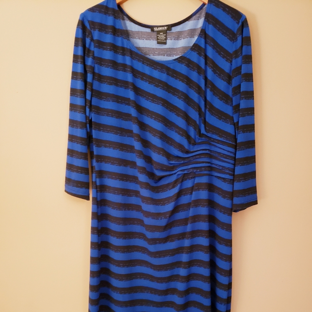 Navy/ Black Midi Dress
